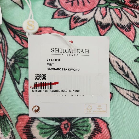 Shiraleah Chicago Mint Barbarossa Kimono Cover Up Womens OS Floral Bohemian - Picture 11 of 11